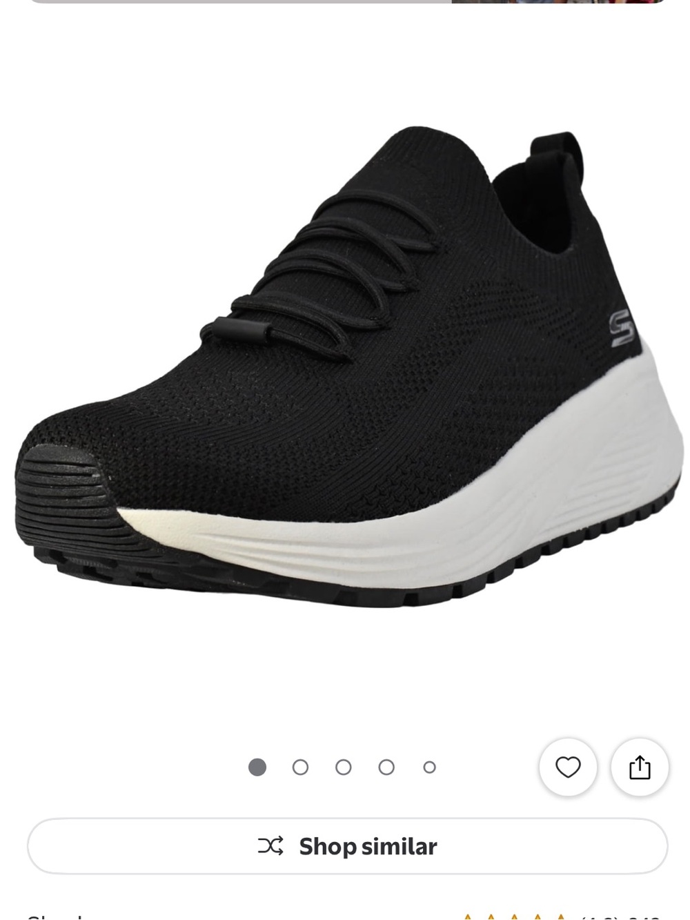 Skechers black Bobs Sparrow 2.0 sneakers, size 7.5